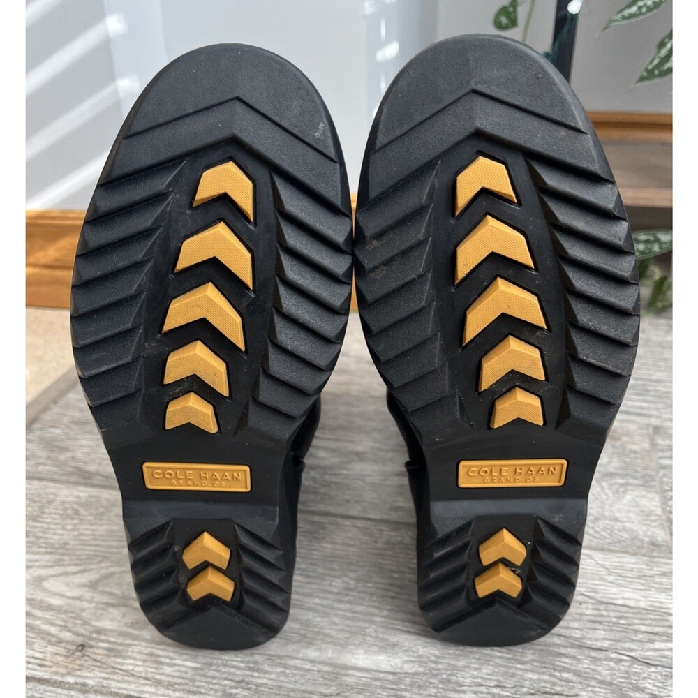 Cole Haan Quilted Women’s Pull  On Mid-Calf Boots Black Leather 7.5 Waterproof - Picture 9 of 13